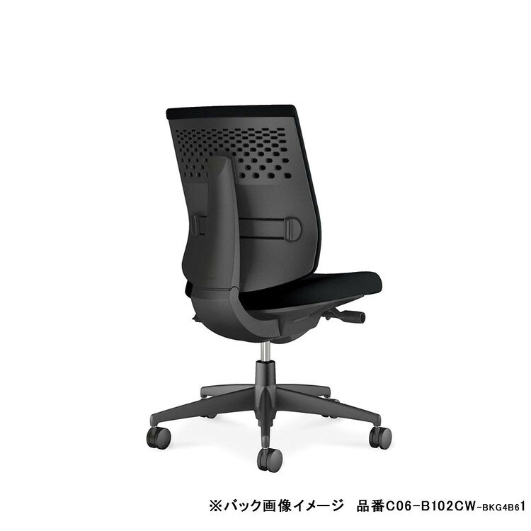 コクヨ 【メーカー直送】オフィスチェア ウィザード4 ローバック T型肘 ブラック脚 本体ホワイトグレー C06-B112SW-E1VZ641 カーペット用 ミディアムマリン(代引不可)【送料無料】