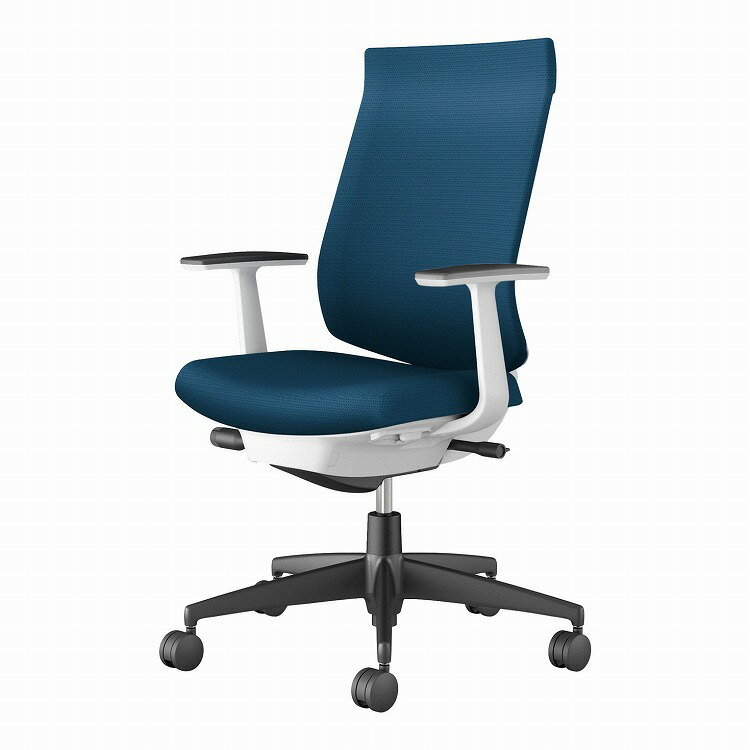 コクヨ 【メーカー直送】オフィスチェア ウィザード4 ハイバック T型肘 ブラック脚 本体ホワイトグレー..