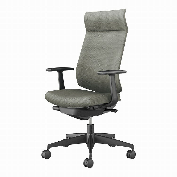 コクヨ 【メーカー直送】オフィスチェア ウィザード4 アディショナルバック T型肘 ブラック腳 本體ブラック C06-B412CW-BKG4E31 カーペット用 ソフトグレー(代引不可)【送料無料】