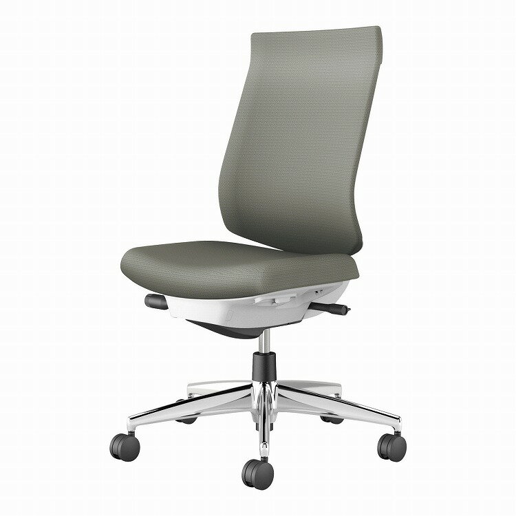コクヨ 【メーカー直送】オフィスチェア ウィザード4 ハイバック 肘なし アルミポリッシュ腳 本體ホワイトグレー C06-P202CU-E1G4E31 フローリング用 ソフトグレー(代引不可)【送料無(wú)料】