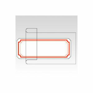 Labels - ニチバン マイタックラミネートラベル 18X48 赤枠 1 パック ML-203 文房具 オフィス 用品