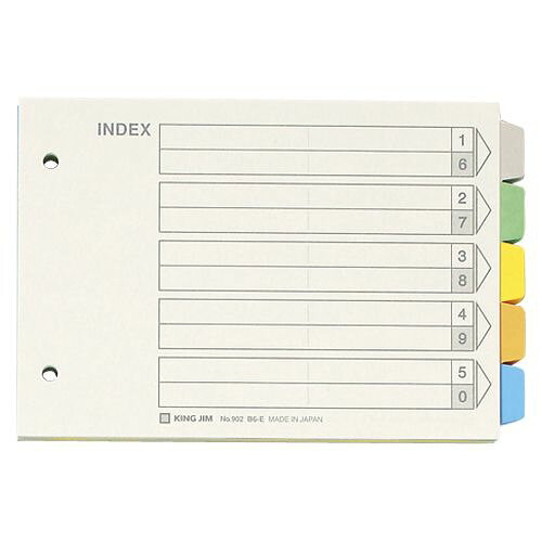 キングジム カラーインデックス 1 冊 902 文房具 オフィス 用品