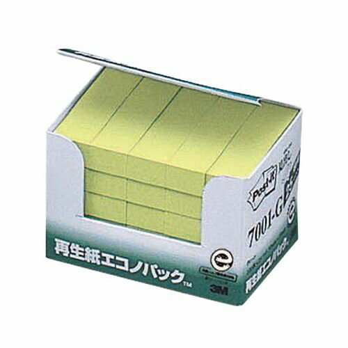 Label Paper - スリーエムジャパン ポストイット再生紙エコノパック 見出し 1 箱 7001-G 文房具 オフィス 用品