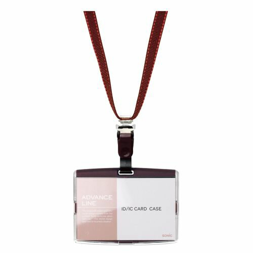 ソニック IDハードケース&ストラップ ブラウン 1 個 AL-842-BR 文房具 オフィス 用品