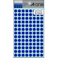 エーワン カラーラベル 9mm丸 青 1 冊 07002 文房具 オフィス 用品