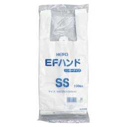 シモジマ レジ袋 EFハンドSS 乳白 100枚入 1 袋 006645911 文房具 オフィス 用品