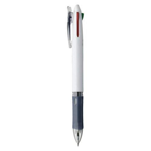 ゼブラ クリップオンスリム 4色ボールペン 白 1 本 B4A5-W 文房具 オフィス 用品