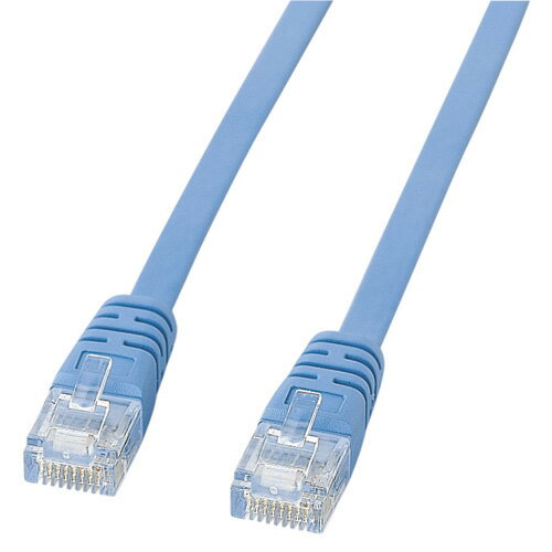 Cross （~5 m） - サンワサプライ カテゴリ6 フラットケーブル 1m ライトブルー 1 本 KB-FL6-01LBN 文房具 オフィス 用品