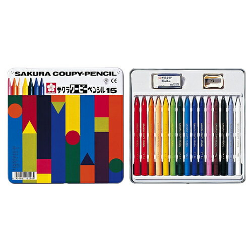 Other - サクラクレパス クーピーペンシル 15色 缶入 1 個 FY15 文房具 オフィス 用品
