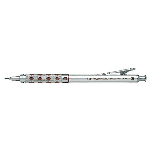 ●芯径／0．3mm●軸色／茶●グリップ／ラバー軸●消しゴム付き●単位／1本●メーカー品番／PG1013サイズ/重さ:軸径 10mm ×奥行 9mm × 長さ 150mm /20g芯径:0.3mm材質/軸:アルミニウム ノック:ステンレス クリップ:鉄 先金:真鍮 グリップ:シリコンゴム、真鍮芯硬度表示窓付き替消しゴム品名:Z2-1N【送料について】北海道、沖縄、離島は送料を頂きます。