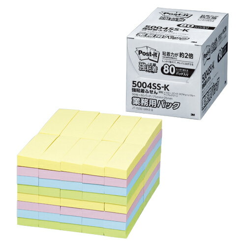 スリーエムジャパン ポストイット　強粘着ふせん　パステルカラー　業務用　4色 5004SS-K 1箱【送料無料】