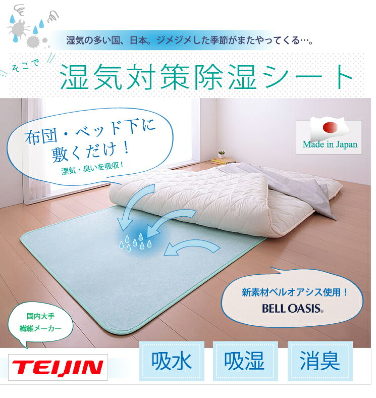 帝人 テイジン TEIJIN ベルオアシス BELLOASIS 日本製 除湿マット 除湿シート ダブ...