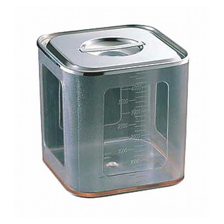 三宝産業 UK ポリカ角キッチンポット 12cm(1.5L) 016028
