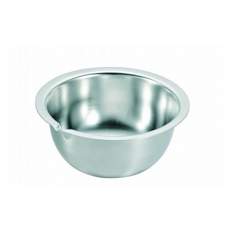 本間製作所 KO 18-8深型ボール フラットエッジ(注口付) 18cm 035322【送料無料】