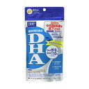 【商品詳細】 『DHA』は、機能性関与成分［DHA］を510mg＊、［EPA］を110mg＊配合した【機能性表示食品】です。中性脂肪が気になる方、魚のDHAをとりたい方におすすめです。＊1日摂取目安量あたり●海洋汚染の影響を受けない、安全な原料を使用しています太平洋・インド洋などで回遊するマグロから抽出・精製したDHAと、ペルー沖で捕獲したイワシなどから抽出・精製したEPAを使用し、すべて国内工場で製造。水銀・ダイオキシンなどの汚染や、放射性物質の影響が無い安全な原料のみを厳選して使用しています。●食事だけでまかなうことが難しいDHA・EPA青魚のサラサラ成分として知られるDHA・EPAは、マグロやカツオ・イワシなどに多く含まれる必須脂肪酸です。体内では充分につくることができません。DHA・EPAなどのn−3系脂肪酸の1日摂取目安量は、成人男性で2．0g以上、成人女性で1．6g以上※1。これをマグロに含まれるDHAで摂ろうとするとなんとお刺身約14人前以上※2に相当します。日本人が1日に食べる魚介類の量は減っており、2006年には魚介類と肉類の摂取量が逆転しています。DHA・EPAは、現代において、魚が苦手な方や肉中心の食生活に偏りがちな方に限らず、誰もが不足しがちな成分です。※1　厚生労働省「日本人の食事摂取基準（2015年版）」より※2　1人前90gとした場合【機能性表示食品】とはこれまで、機能性を表示することができる食品は、国が個別に許可した「特定保健用食品（トクホ）」と、国の規格基準に適合した「栄養機能食品」だけでした。そこで、消費者が商品の正しい情報を得て選択できるように、機能性を分かりやすく表示した商品の選択肢を増やそうという目的ではじまったのが、「機能性表示食品」制度です。機能性表示食品とは、事業者の責任において、科学的根拠に基づいた機能性を表示した食品のことです。販売前に安全性や機能性の根拠に関する情報などを消費者庁長官に届け、受付けられると「機能性表示食品」として販売することができます。ただし、特定保健用食品と異なり、消費者庁長官の個別の許可を受けたものではありません。内容量：240粒本品は、事業者の責任において特定の保健の目的が期待できる旨を表示するものとして、消費者庁長官に届出されたものです。ただし、特定保健用食品と異なり、消費者庁長官による個別審査を受けたものではありません。本品は、疾病の診断、治療、予防を目的としたものではありません。本品は、疾病に罹患している者、未成年者、妊産婦（妊娠を計画している者を含む。）及び授乳婦を対象に開発された食品ではありません。疾病に罹患している場合は医師に、医薬品を服用している場合は医師、薬剤師に相談してください。体調に異変を感じた際は、速やかに摂取を中止し、医師に相談してください。保存方法直射日光、高温多湿な場所をさけて保存してください。お子様の手の届かないところで保管してください。開封後はしっかり開封口を閉め、なるべく早くお召し上がりください。使用方法1日摂取目安量（4粒）を守り、水またはぬるま湯でお召し上がりください。原材料精製魚油、ビタミンE含有植物油／ゼラチン、グリセリン栄養成分 4粒（2020mg）あたり：熱量14．7kcal、たんぱく質0．48g、脂質1．37g、炭水化物0．11g、食塩相当量0．005g、ビタミンE60．0mg＜機能性関与成分＞DHA510mg、EPA110mg機能性関与成分【機能性関与成分】DHA・EPA【届出表示】届出番号：C23本品にはDHA・EPAが含まれます。DHA・EPAには血中の中性脂肪値を低下させる機能があることが報告されています。商品区分：機能性表示食品原産国日本賞味期限　パッケージに記載発売元、製造元、輸入元又は販売元DHC 健康食品相談室※予告なくパッケージリニューアルをされる場合がございますがご了承ください。※パッケージ変更に伴うご返品はお受け致しかねます。※メーカーの都合により予告なくパッケージ、仕様等が変更となる場合がございます。※当店はJANコードにて管理を行っている為、それに伴う返品、交換等はお受けしておりませんので事前にご了承の上お買い求めください。【送料について】北海道、沖縄、離島は送料を頂きます。