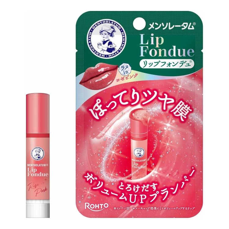 メンソレータム リップフォンデュ ロゼピンク 3.2g リップ リップクリーム ロート製薬 乾燥 保湿 乾燥対策【ポイント10倍】