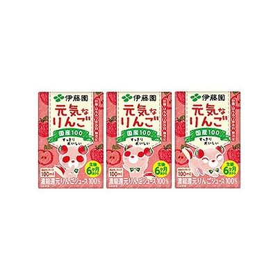 元気なりんご 紙パック(100mL×3本) 126704534