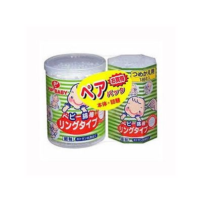ベビー綿棒 リングタイプ ペアパック(本体+つめかえ) 126507116 ベビー綿棒 リングタイプ ペアパック(本体+つめかえ) 126507116