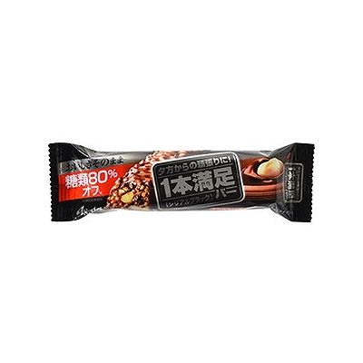 1本満足バー シリアルブラック 糖類80%オフ(38g) 078914101のサムネイル