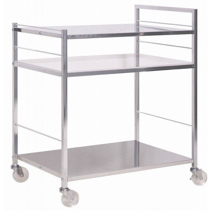 【日本製】 ステン天板キッチンワゴン(大) ワゴン ラック キャスター付き キッチン 収納(代引不可)【送料無料】