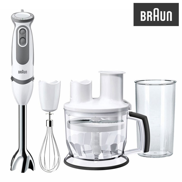 【レビュー記入&メール報告でトートバッグプレゼント！】ハンドブレンダー ブラウン 片手操作 お手入れ簡単 ホワイト グレー 便利グッズ 調理器 フードチョッパー 泡だて器 MQ5075 マルチクイック 5ヴァリオ BRAUN 【送料無料】のサムネイル