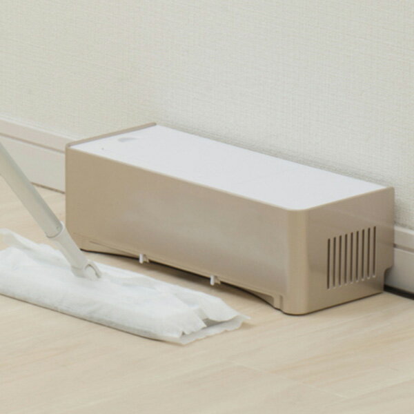 電気ちりとり ZN-DP24-WH 電動ちり取り フロアワイパー用掃除機 吸引 吸い取り コンパクト ...