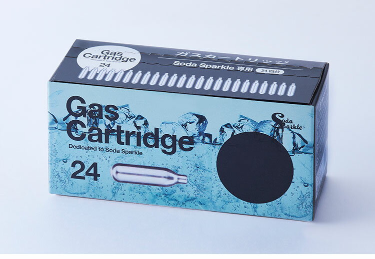 ソーダスパークル専用ガスカートリッジ 24本入り 1回使い切り 交換用 持ち運び コンパクト 手軽 省スペース ストック 交換用カートリッジ【送料無料】