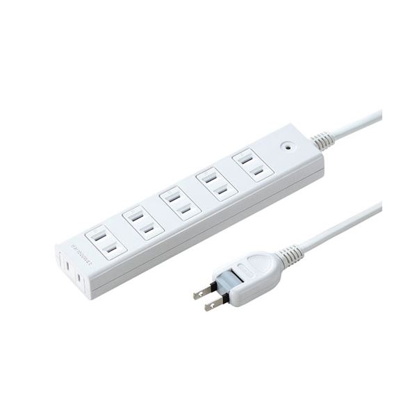 【5個セット】 サンワサプライ 雷ガードタップ 5m TAP-SP2116MG-5WNX5 (代引不可)