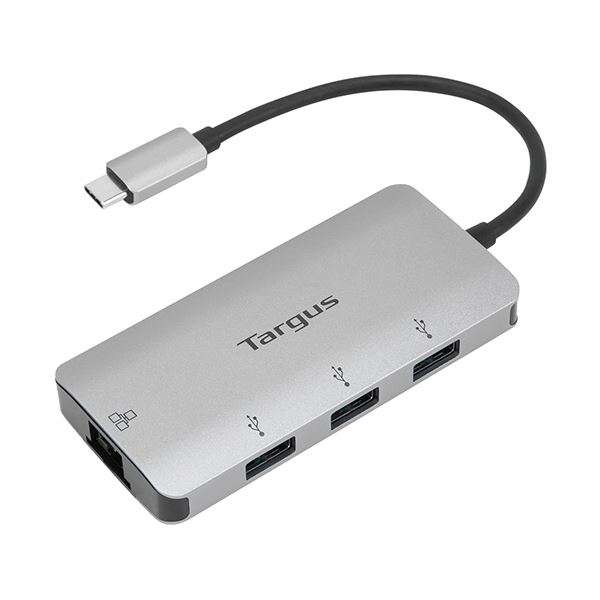 ■商品内容●USB-Aポートを介して、最大データ転送速度5Gbpsに対応。●Gigabit Ethernetポートを介してインターネットに速く安全に接続。■商品スペック色：シルバーポート数：3ポートインターフェース規格：USB 3.2 Gen1最大転送速度：5Gbpsコネクタ：[アップストリーム]USB-Cオス×1、[ダウンストリームポート]USB-A メス×3、RJ-45コネクタ×1寸法：W9.5×D1.3×H4.5cm質量：64gその他仕様：●通信規格:Gigabit Ethernet■送料・配送についての注意事項●本商品の出荷目安は【1 - 5営業日　※土日・祝除く】となります。●お取り寄せ商品のため、稀にご注文入れ違い等により欠品・遅延となる場合がございます。●本商品は仕入元より配送となるため、沖縄・離島への配送はできません。[ ACA959 ]