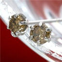 K18WG シャンパンダイヤピアス 計0.4CT (代引不可)