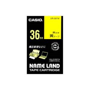 (業務用2セット) CASIO カシオ ネームランド用ラベルテープ 【幅:36mm】 XR-36YW 黄に黒文字 (代引不可)