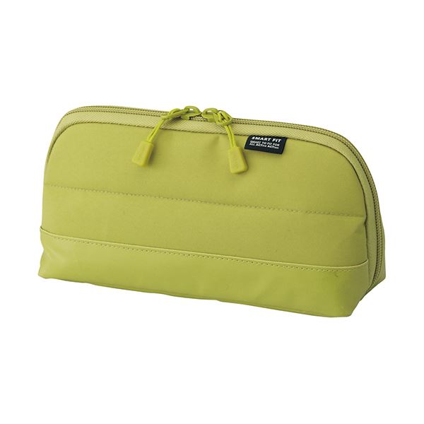 （まとめ）リヒトラブ SMART FITACTACT ワイドオープンペンケース イエローグリーン A-7688-6 1個【×5セット】 (代引不可)