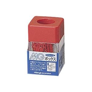 (業務用20セット)ミツヤ MGボックス/ゼムクリップケース 【カラークリップ25g付き】 角型 マグネット内蔵 MB-250V 赤 (代引不可)