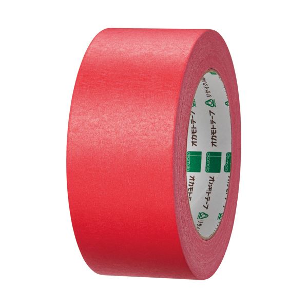 （まとめ）オカモト クラフトテープ 環境思い カラーNo.224WC 50mm×50m 赤 1巻【×10セット】 (代引不可)