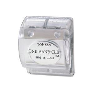 （まとめ）トーキンコーポレーション ワンハンドクリップ OC-C 透明【×20セット】 (代引不可)