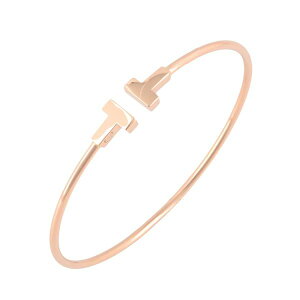 Tiffany&CO(ティファニー)33419643TiffanyTナローワイヤーブレスレットスモール18KRGバングル【】【ポイント10倍】