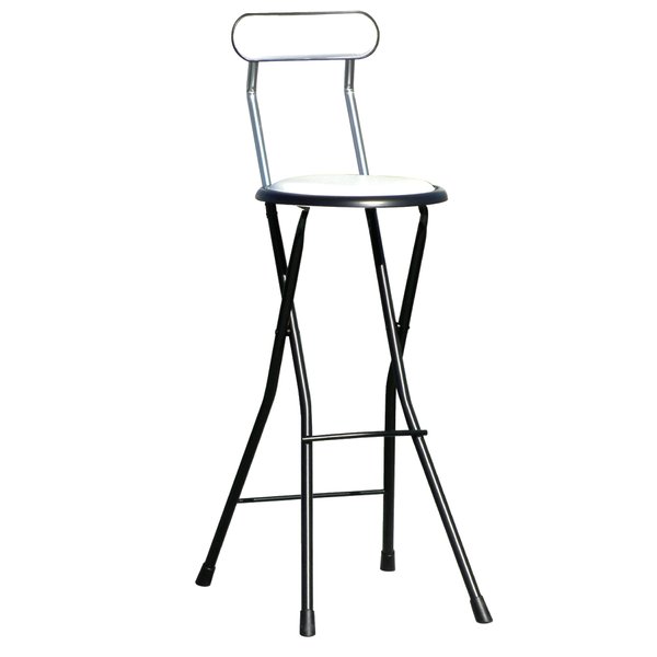 折りたたみ 椅子 ニューニーダハイトール ホワイト × ブラック カウンターチェア ハイチェア インテリ..