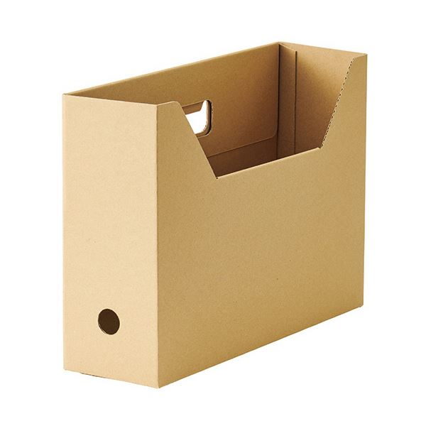 （まとめ） TANOSEEボックスファイル（ナチュラル） 軽量エコタイプ A4ヨコ 背幅100mm 1パック（5冊） 【×10セット】