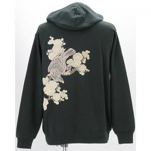 10柄！ 語れる立体和柄パーカー(NP) 鷹梅 XL (代引不可)