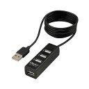 【3セット】 ナカバヤシ USB2.0 4ポートハブ 120cm ブラック UH-2614BKX3