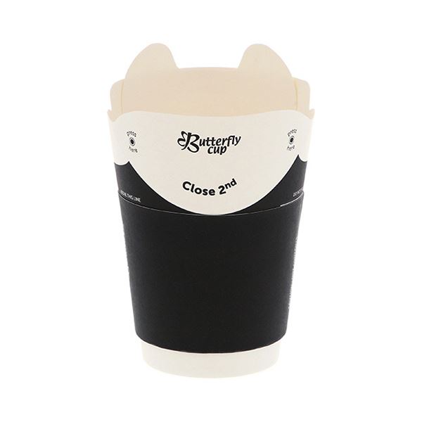 シモジマHEIKO 紙コップ バタフライカップ 6オンス ホット ダブル ブラック #0045352381セット（500個..