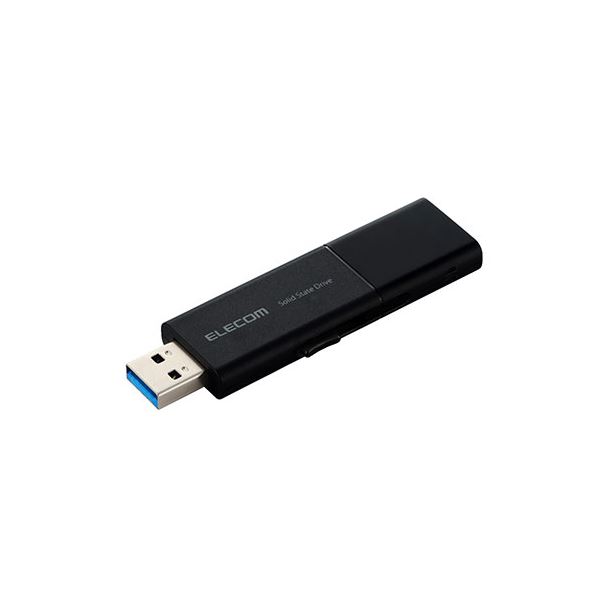 エレコム USB Type-C(TM)/USB-Aコネクター対応外付けポータブルSSD ESD-EWB_Rシリーズ 1TB ブラック ESD-EWB1000GBKR - Image 2