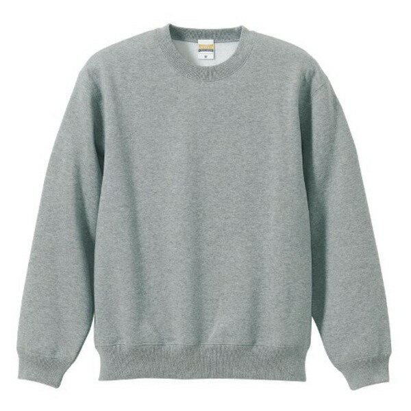 肌触りにこだわった「裏起毛」クールネックスウェットトレーナー CB5928 ヘザーグレー Lサイズ (代引不..