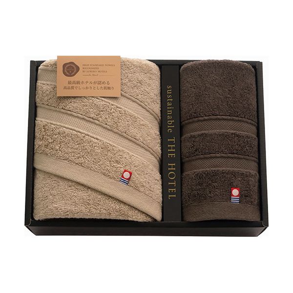 サステナブル THE HOTEL ホテル仕様フェイスタオル&ゲストタオル フェイスタオル33×80cm、ゲストタオル33×35cm B1115545