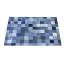 ラグマット 絨毯 140×200cm 長方形 インド製 コットン 綿 ウレタンフォーム デニムラグ リビング ダイニング ベッドルーム 寝室 (代引不可)(3)