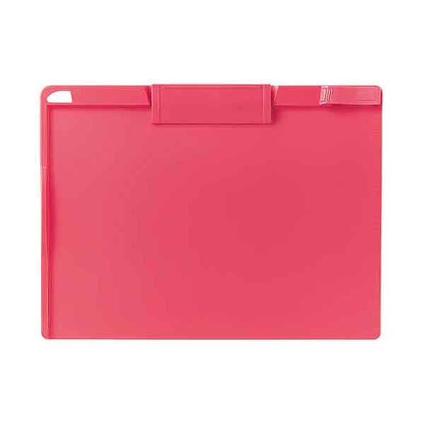 (まとめ）TANOSEE クリップボード A4ヨコ ピンク 1セット（10枚）【×5セット】 (代引不可)