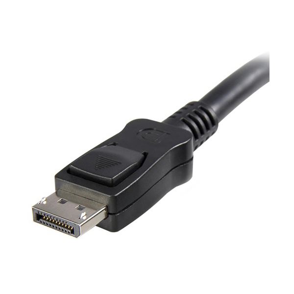 リコメン堂の（まとめ） StarTech.com ラッチ付きDisplayPortケーブル ブラック 1m オス／オス 4K対応 DISPL1M1本 【×3セット】｜アングル2