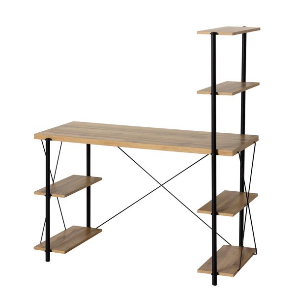 らくらく組立ラックデスク ナチュラル 組立式【代引不可】