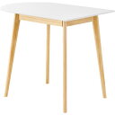 ダイニングテーブル 約幅85cm ホワイト 天然木 パイン 壁付け可 ミニマル リビング ダイニング インテリア家具 組立式