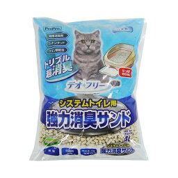 （まとめ） ペットプロジャパン PetPro デオフリー システムトイレ用強力消臭サンド 4L 1パック 【×3セット】 (代引不可)